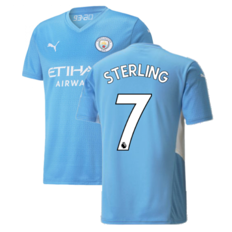 2021-2022 Man City Home Shirt (STERLING 7)