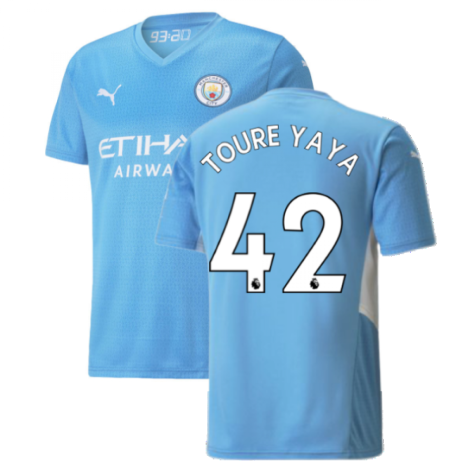 2021-2022 Man City Home Shirt (TOURE YAYA 42)