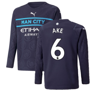 2021-2022 Man City Long Sleeve 3rd Shirt (Kids) (AKE 6)