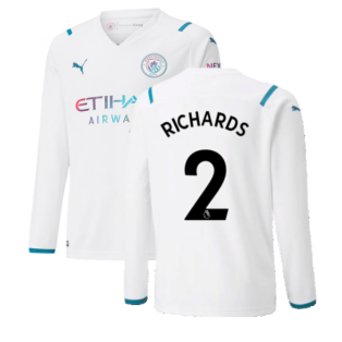 2021-2022 Man City Long Sleeve Away Shirt (Kids) (RICHARDS 2)