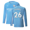 2021-2022 Man City Long Sleeve Home Shirt (MAHREZ 26)