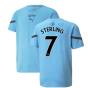 2021-2022 Man City Pre Match Jersey (Light Blue) (STERLING 7)