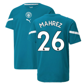 2021-2022 Man City Pre Match Jersey (Ocean Depths) - Kids (MAHREZ 26)
