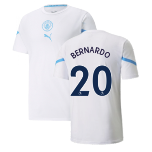 2021-2022 Man City Pre Match Jersey (White) - Kids (BERNARDO 20)