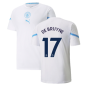 2021-2022 Man City Pre Match Jersey (White) - Kids (DE BRUYNE 17)