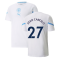 2021-2022 Man City Pre Match Jersey (White) - Kids (JOAO CANCELO 27)