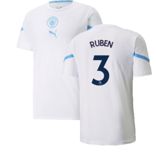 2021-2022 Man City Pre Match Jersey (White) (RUBEN 3)