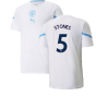 2021-2022 Man City Pre Match Jersey (White) (STONES 5)