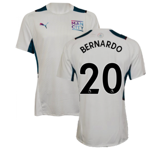 2021-2022 Man City PRO Training Jersey (White) (BERNARDO 20)