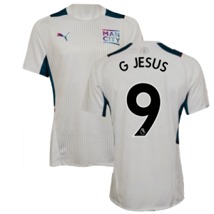 2021-2022 Man City PRO Training Jersey (White) (G JESUS 9)