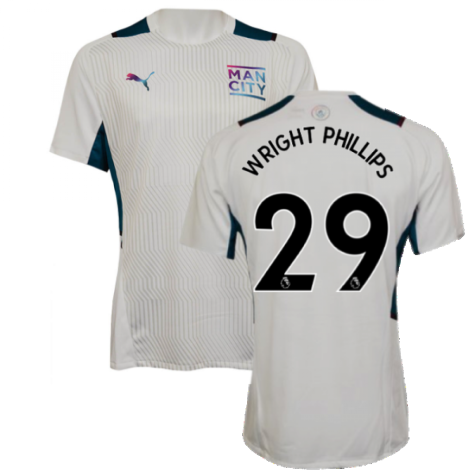 2021-2022 Man City PRO Training Jersey (White) (WRIGHT PHILLIPS 29)