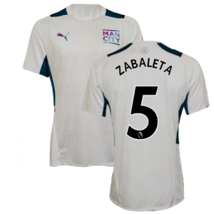 2021-2022 Man City PRO Training Jersey (White) (ZABALETA 5)