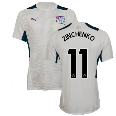 2021-2022 Man City PRO Training Jersey (White) (ZINCHENKO 11)