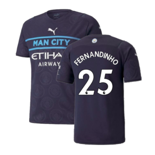 2021-2022 Man City Third Player Issue Shirt (FERNANDINHO 25)