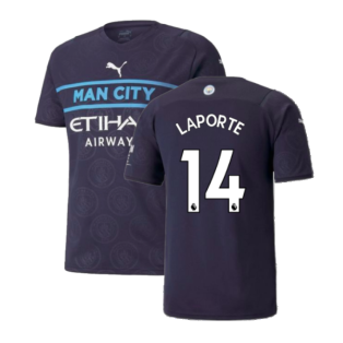 2021-2022 Man City Third Player Issue Shirt (LAPORTE 14)