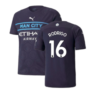2021-2022 Man City Third Player Issue Shirt (RODRIGO 16)