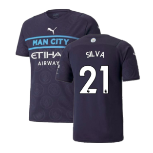 2021-2022 Man City Third Player Issue Shirt (SILVA 21)