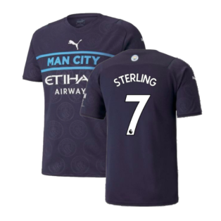 2021-2022 Man City Third Player Issue Shirt (STERLING 7)