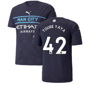 2021-2022 Man City Third Shirt (TOURE YAYA 42)