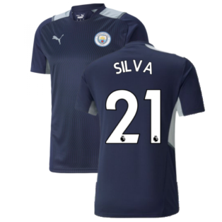 2021-2022 Man City Training Shirt (Peacot) (SILVA 21)