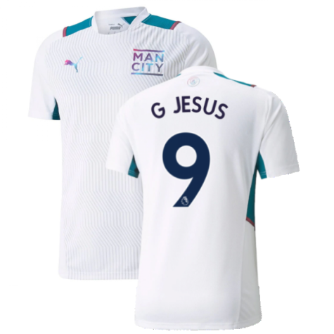 2021-2022 Man City Training Shirt (White) (G JESUS 9)