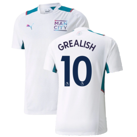 2021-2022 Man City Training Shirt (White) (GREALISH 10)