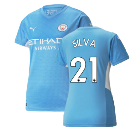 2021-2022 Man City Womens Home Shirt (SILVA 21)