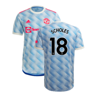2021-2022 Man Utd Authentic Away Shirt (SCHOLES 18)