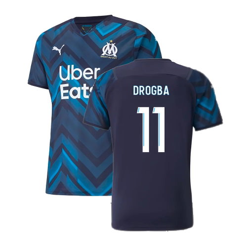 2021-2022 Marseille Authentic Away Shirt (DROGBA 11)