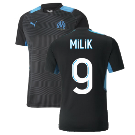 2021-2022 Marseille Training Shirt (Black) (MILIK 9)