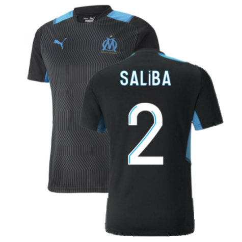 2021-2022 Marseille Training Shirt (Black) (SALIBA 2)