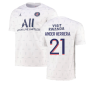 2021-2022 PSG Pre-Match Training Jersey (White) (ANDER HERRERA 21)