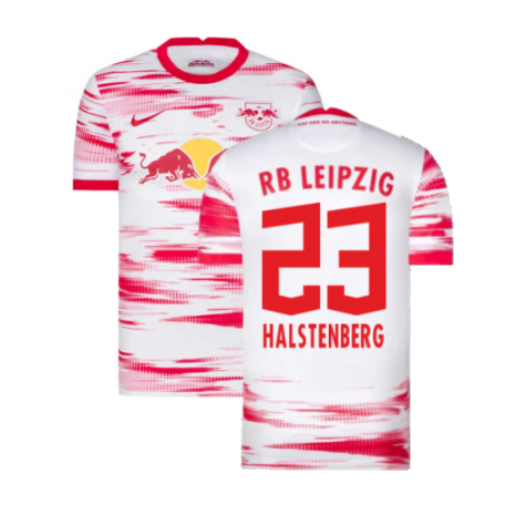 2021-2022 Red Bull Leipzig Home Shirt (White) (HALSTENBERG 23)