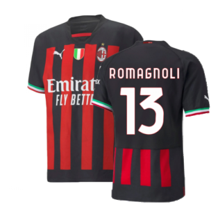 2022-2023 AC Milan Authentic Home Shirt (ROMAGNOLI 13)