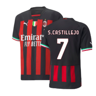 2022-2023 AC Milan Authentic Home Shirt (S.CASTILLEJO 7)