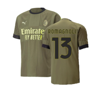 2022-2023 AC Milan Authentic Third Shirt (ROMAGNOLI 13)