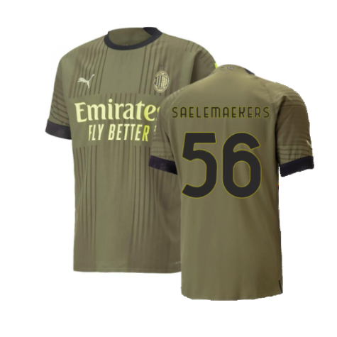 2022-2023 AC Milan Authentic Third Shirt (SAELEMAEKERS 56)