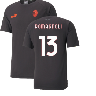 2022-2023 AC Milan Casuals Tee (Black) (ROMAGNOLI 13)