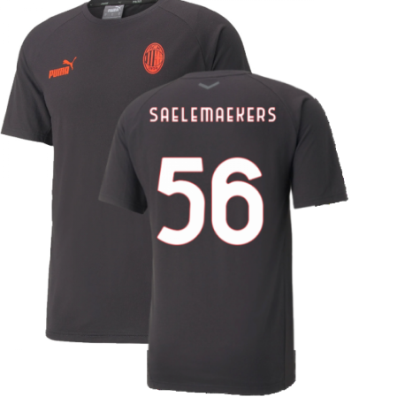 2022-2023 AC Milan Casuals Tee (Black) (SAELEMAEKERS 56)
