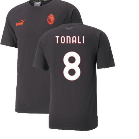 2022-2023 AC Milan Casuals Tee (Black) (TONALI 8)
