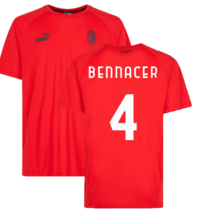 2022-2023 AC Milan Casuals Tee (Red) (BENNACER 4)