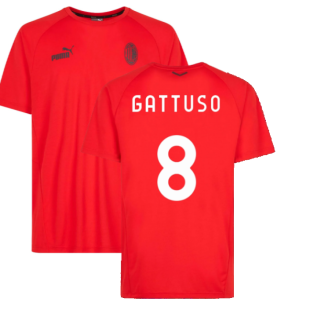 2022-2023 AC Milan Casuals Tee (Red) (GATTUSO 8)
