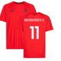 2022-2023 AC Milan Casuals Tee (Red) (IBRAHIMOVIC 11)