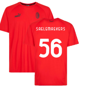 2022-2023 AC Milan Casuals Tee (Red) (SAELEMAEKERS 56)