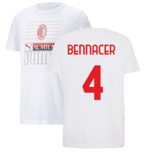 2022-2023 AC Milan FtblCore Tee (White) (BENNACER 4)