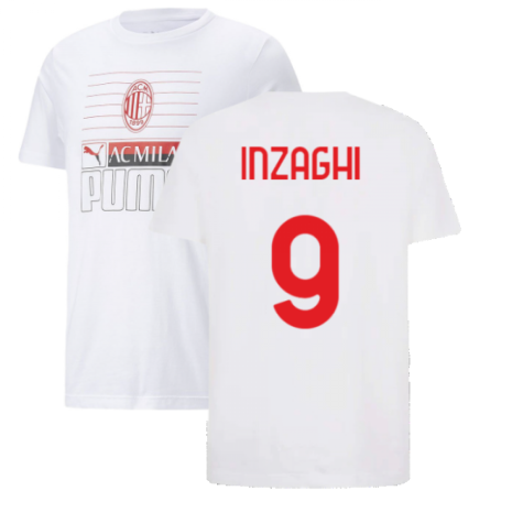 2022-2023 AC Milan FtblCore Tee (White) (INZAGHI 9)