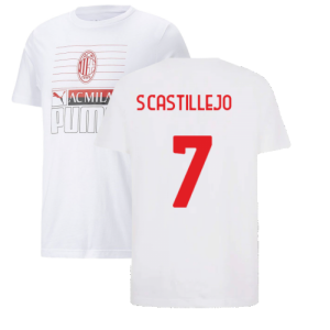 2022-2023 AC Milan FtblCore Tee (White) (S CASTILLEJO 7)