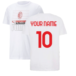 2022-2023 AC Milan FtblCore Tee (White) (Your Name)