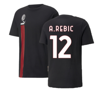 2022-2023 AC Milan FtblCulture Tee (Black) (A.REBIC 12)