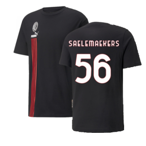 2022-2023 AC Milan FtblCulture Tee (Black) (SAELEMAEKERS 56)